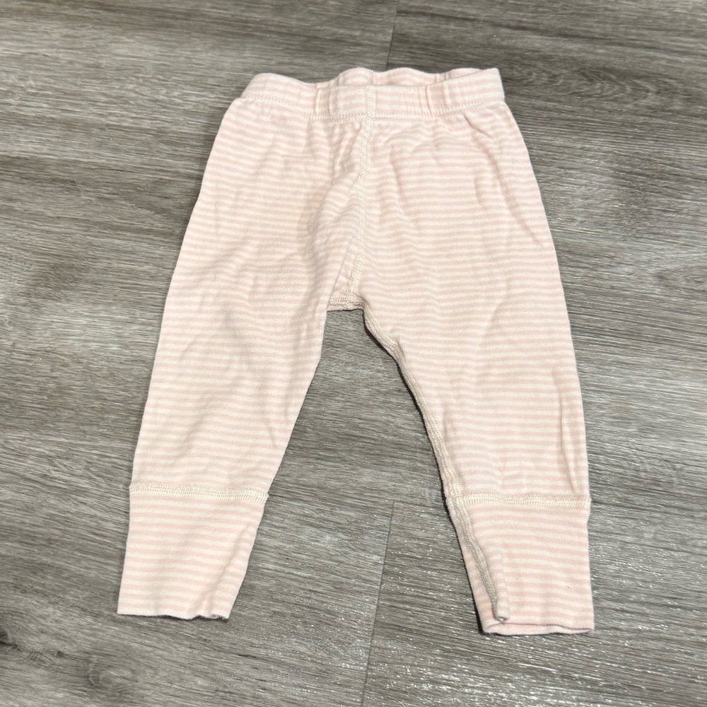 Hanna Andersson Pale Pink Stripe Leggings